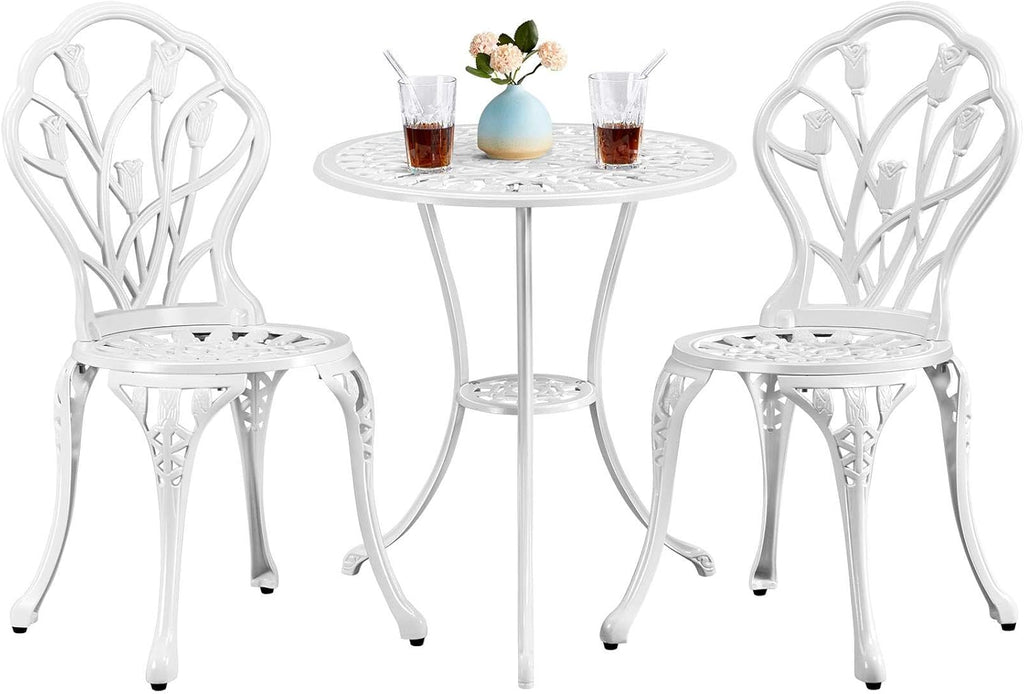 3 Piece Cast Aluminum Patio Bistro Set C620