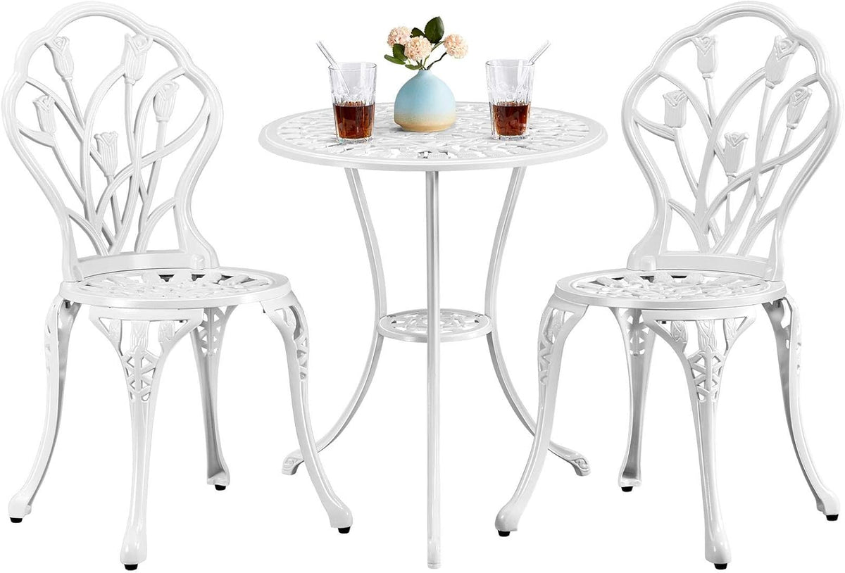 3 Piece Cast Aluminum Patio Bistro Set C620