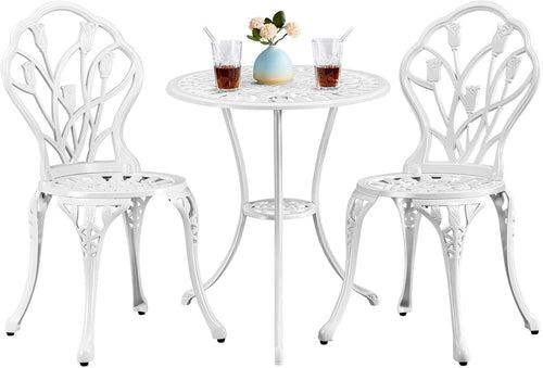 3 Piece Cast Aluminum Patio Bistro Set C620