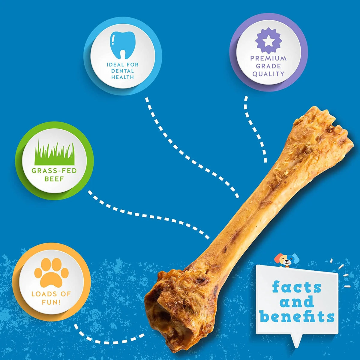 Roasted Beef Shin Bone Dog Treats 3 Pack O2550