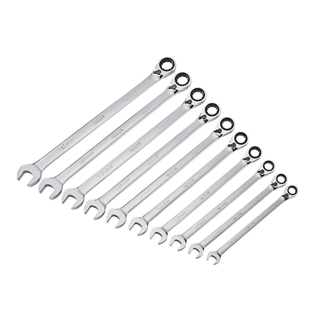Metric Ratcheting Combination Wrench Set, 10-Piece N619260