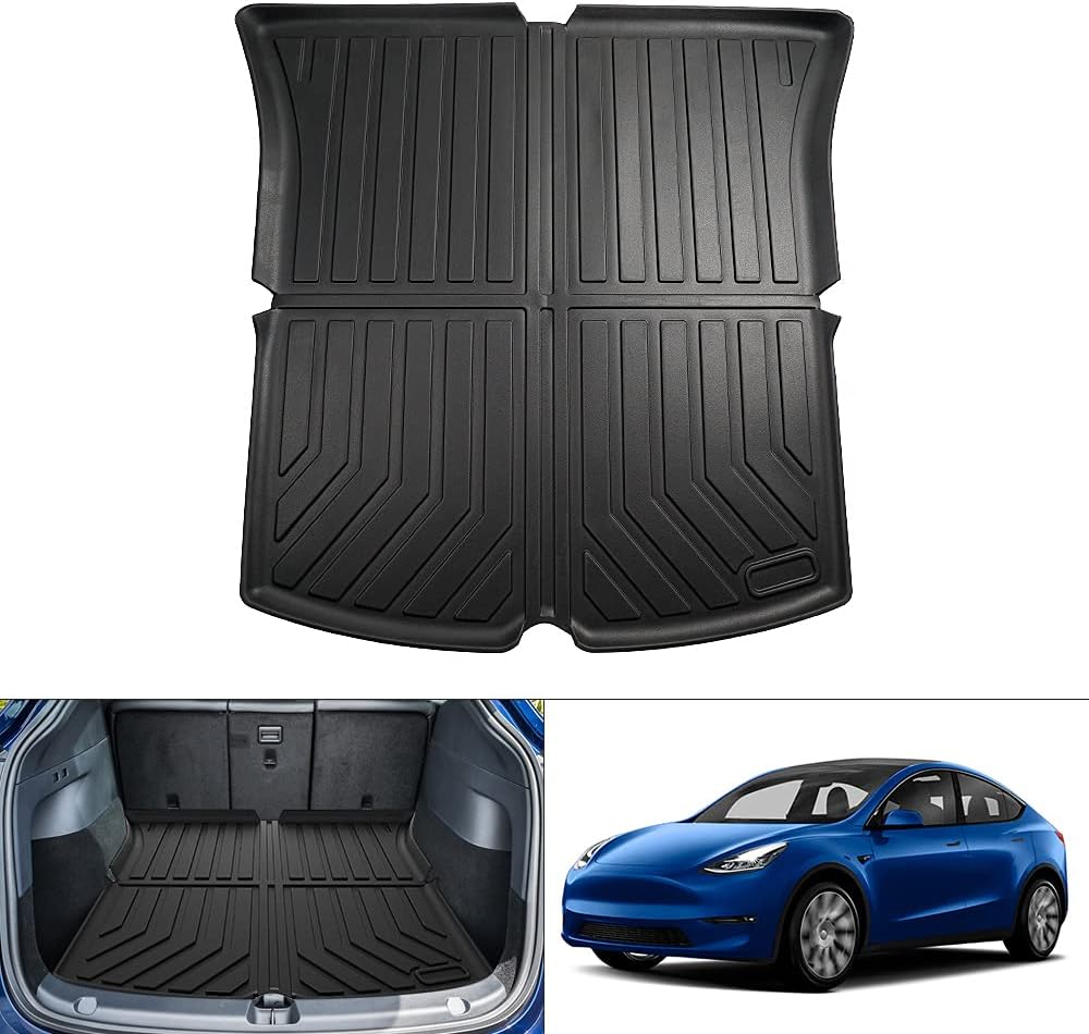 Custom Fit Car Cargo Mat for Tesla Model Y All Weather Cargo Liner Rear Trunk Liner Non-Slip TPO A864707