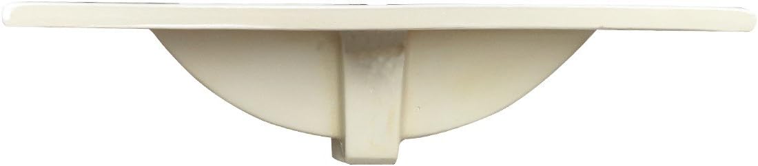 White Drop-in Rectangular Bathroom Sink with Overflow C431