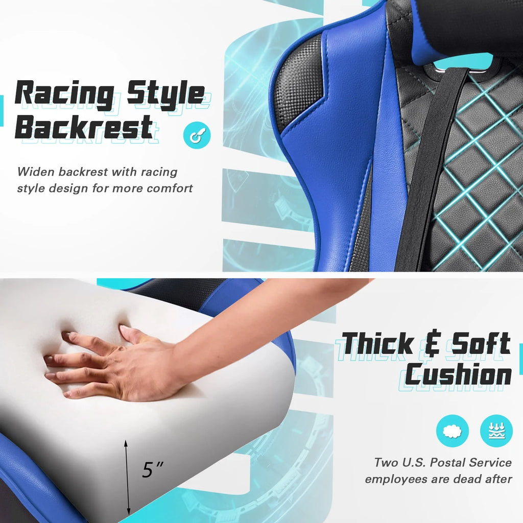 Red Ergonomic Gaming Chair with Headrest and Lumbar Support Z9168