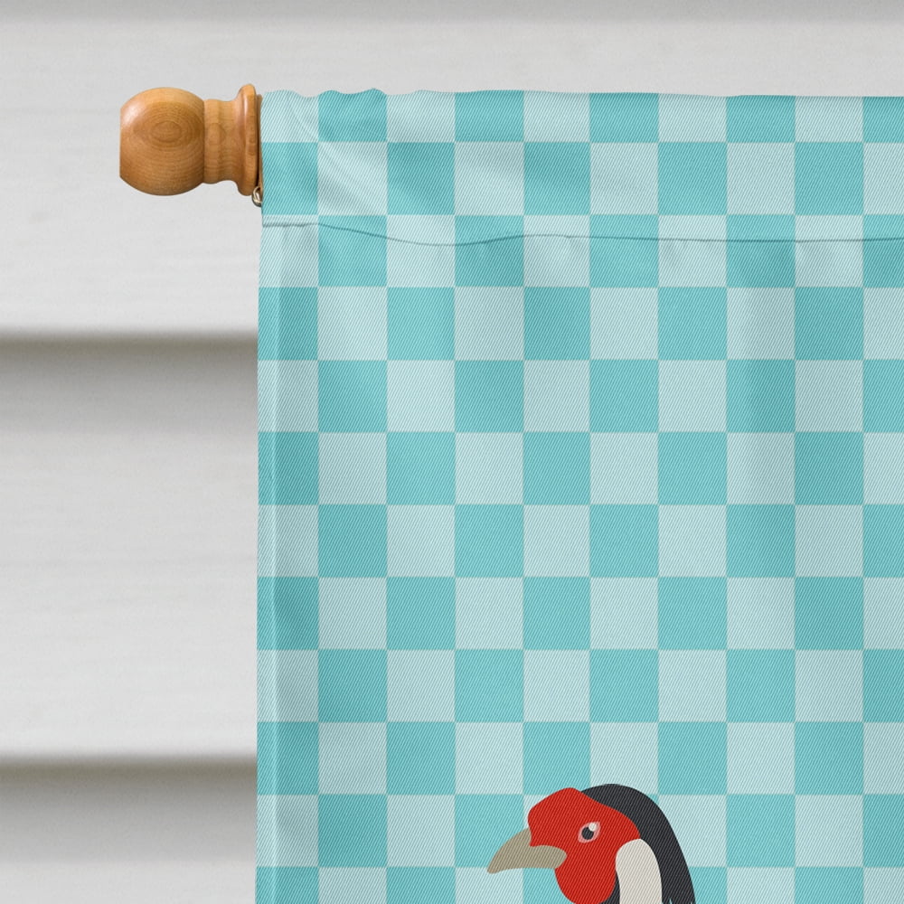 Silver Pheasant Blue Check Flag Canvas House Size Large E969
