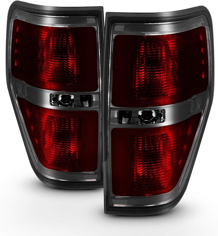 Red Smoked Lens Tail Lights Pair S7487