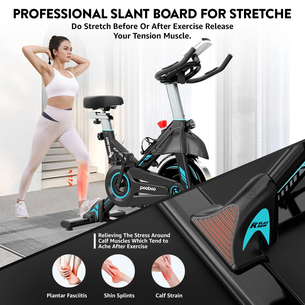 Indoor Cycling Bike Magnetic Stationary Exercise Bike 40lbs Flywheel W83406