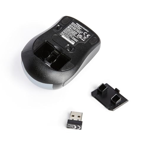 Black Wireless Optical Computer Mouse with USB Nano Receiver L304