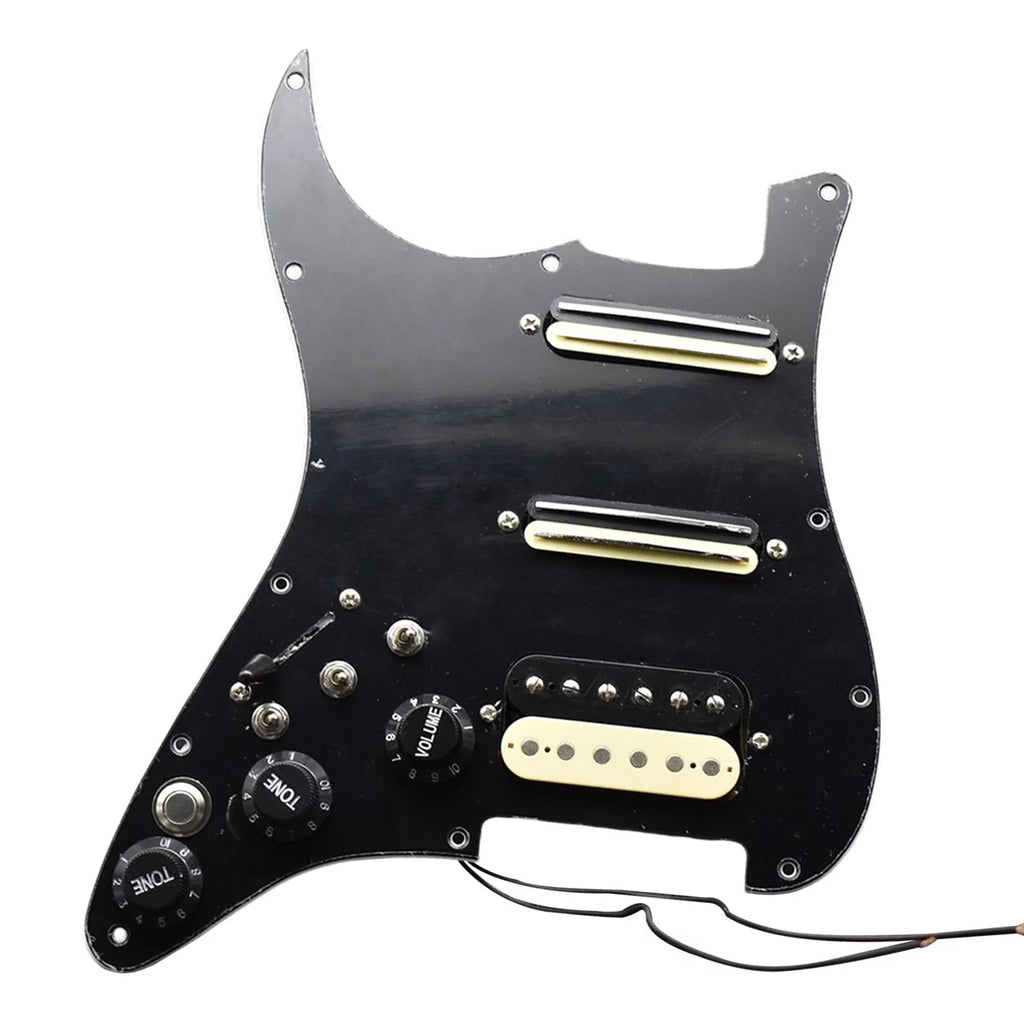 Black Loaded Pickguard for Electric Guitar V976