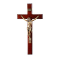 Dark Cherry Wood Wall Crucifix Q3329