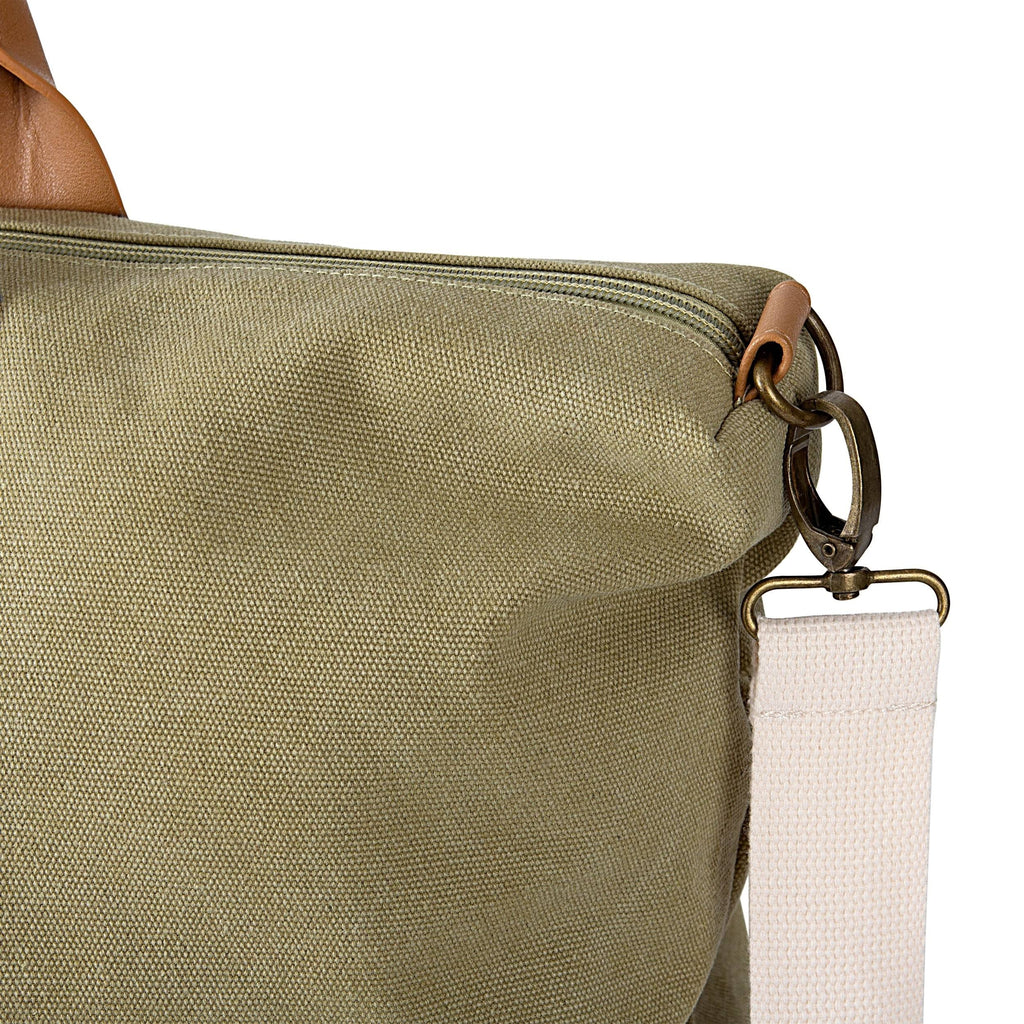Green Washed Canvas Weekender P679