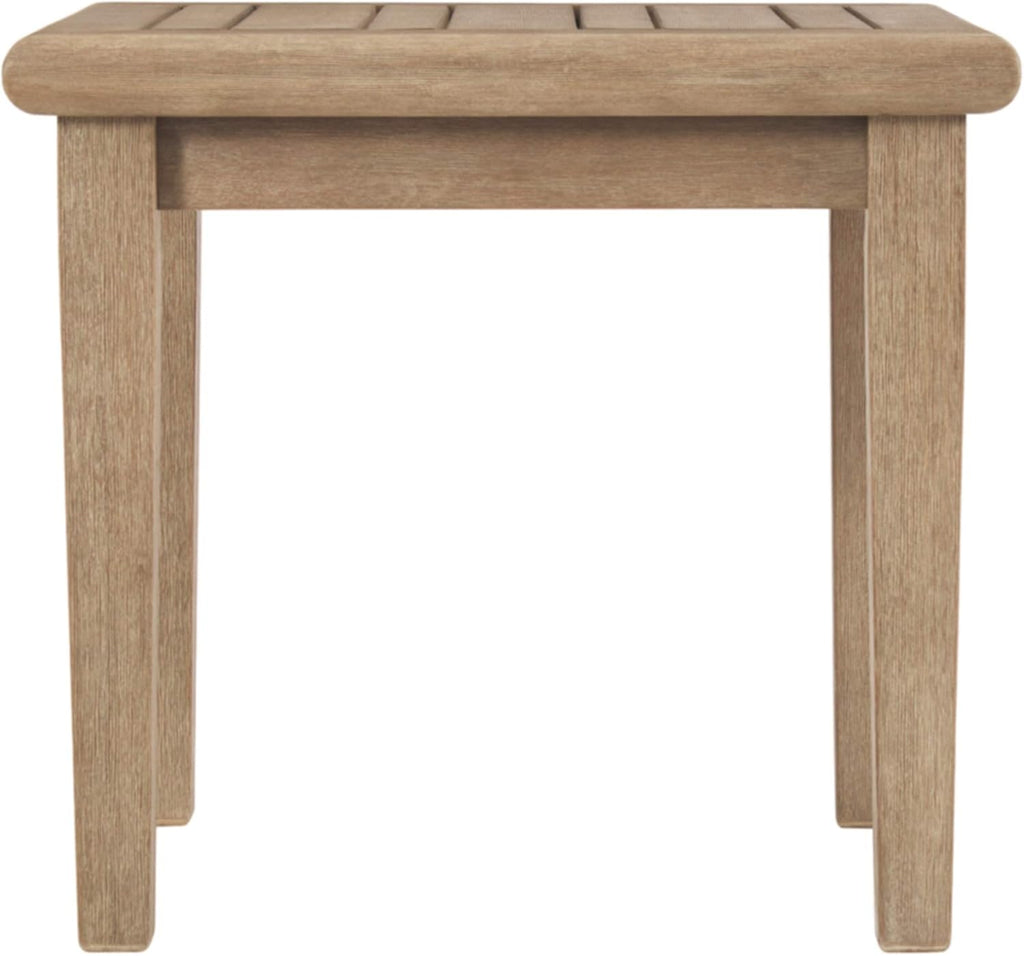 Eucalyptus Wood Square End Table L8110