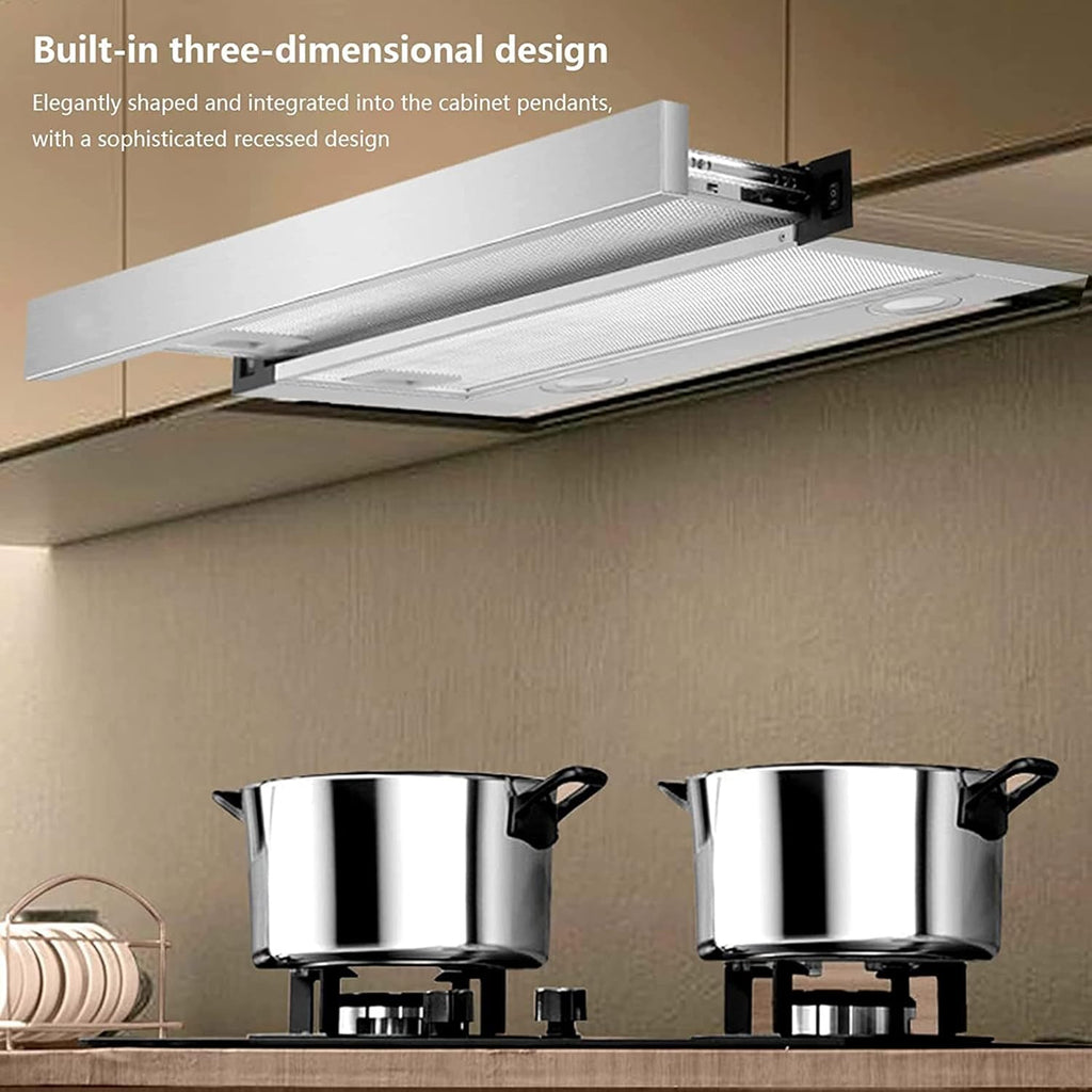 Stainless Steel 600mm Built-in Extractor Hood with LED Light A720