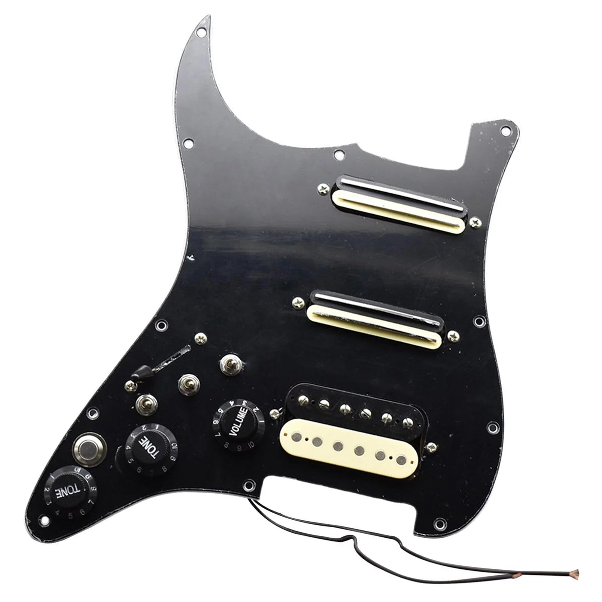 Black Loaded Pickguard for Electric Guitar V976
