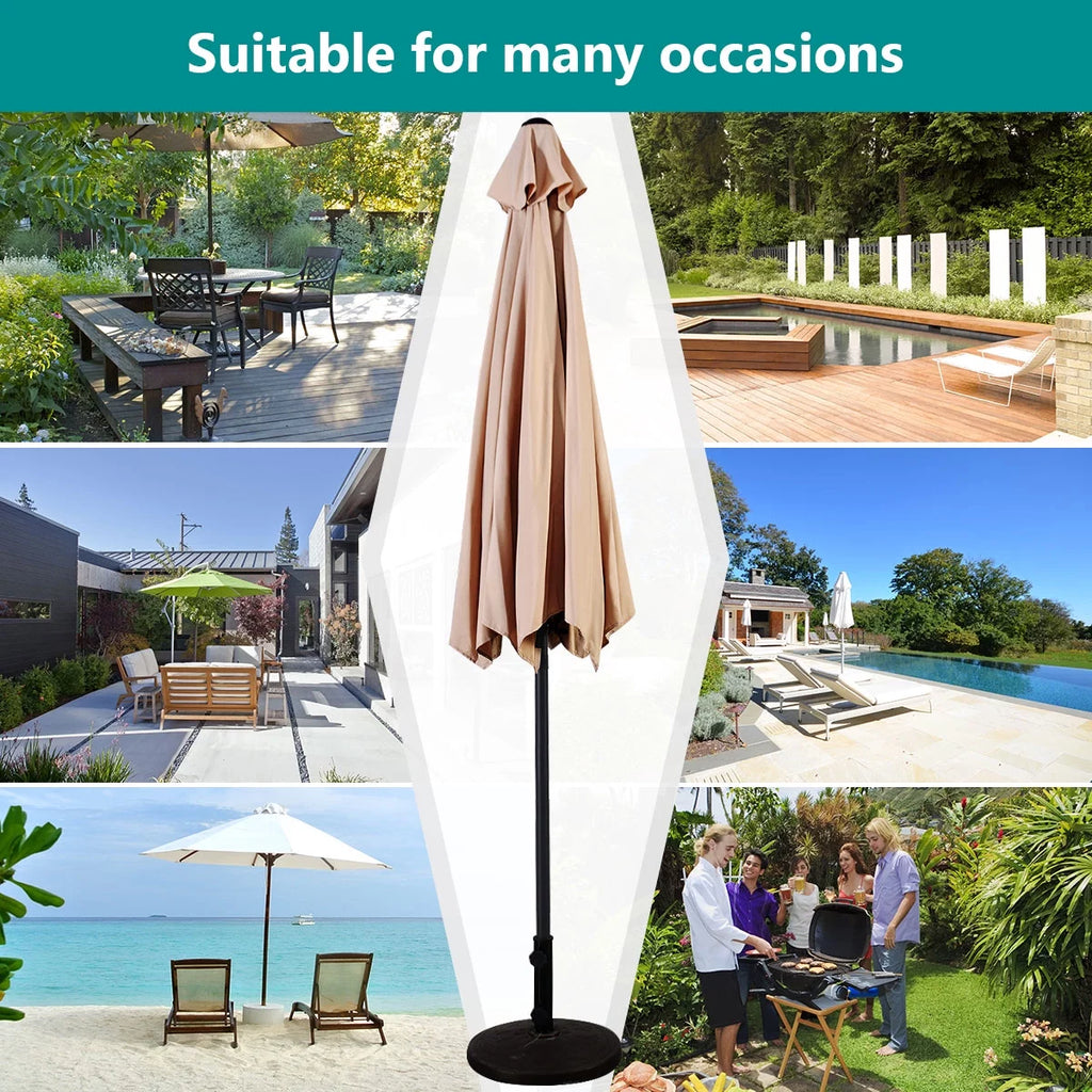 10FT Beige Patio Umbrella H60941