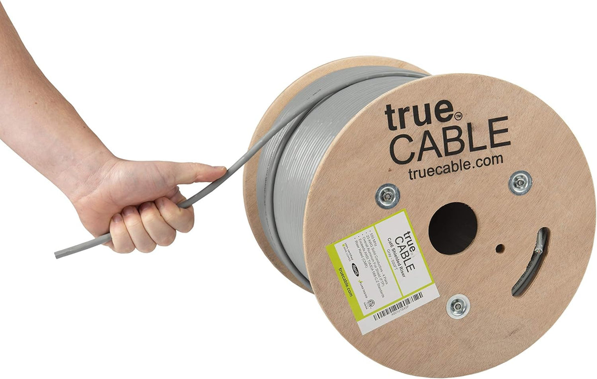 500ft White 23AWG Solid Bare Copper Bulk Ethernet Cable Q8907