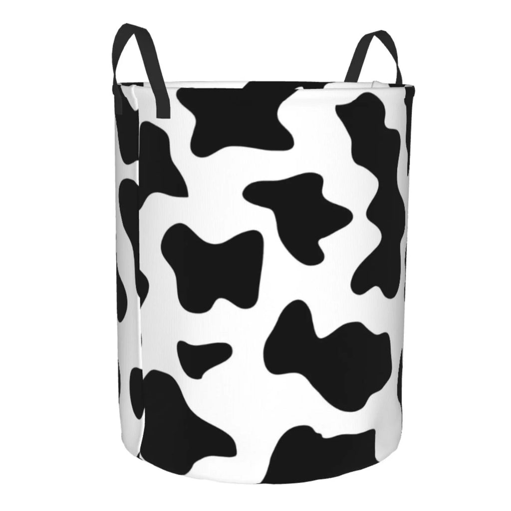 Milk Cow Laundry Hamper with Handles Collapsible Waterproof O410170