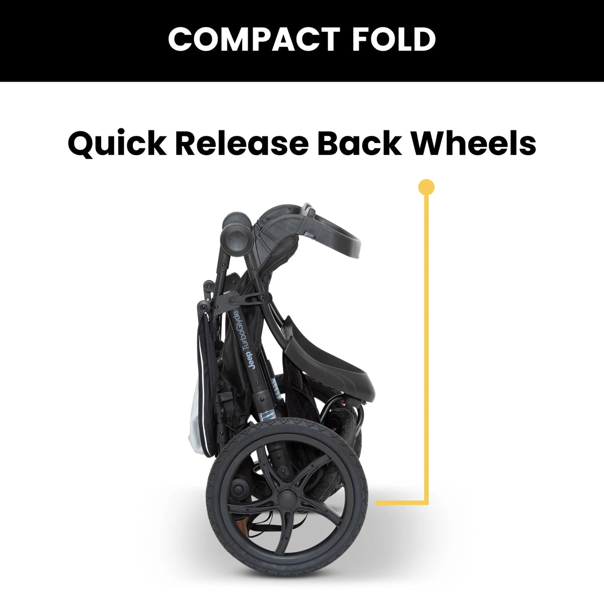 Black Jogging Stroller U494