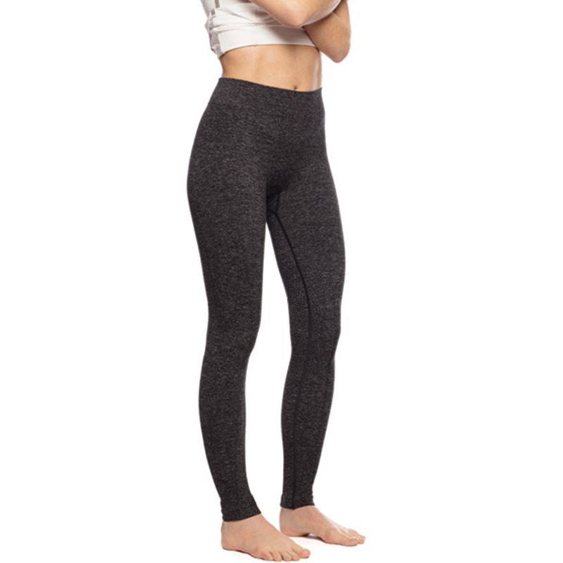 Charcoal Heather Seamless Tights Knee Patch M5725