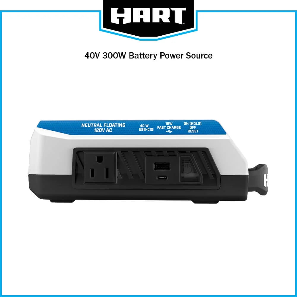 300 Watt Battery Powered Power Source with LED Light and Carry Handle F14650
