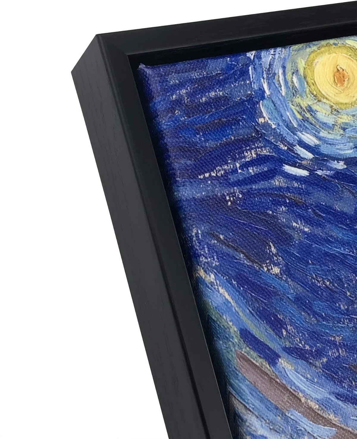 Framed Wall Art Canvas Prints of Starry Night Paintings Reproduction Black Frame Z472