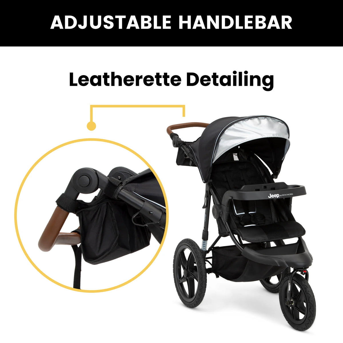 Black Jogging Stroller U494