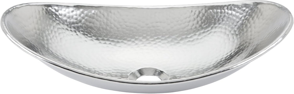 Hammered Nickel Vessel Sink 18 1/2 x 12 x 5 1/2 inches B153933