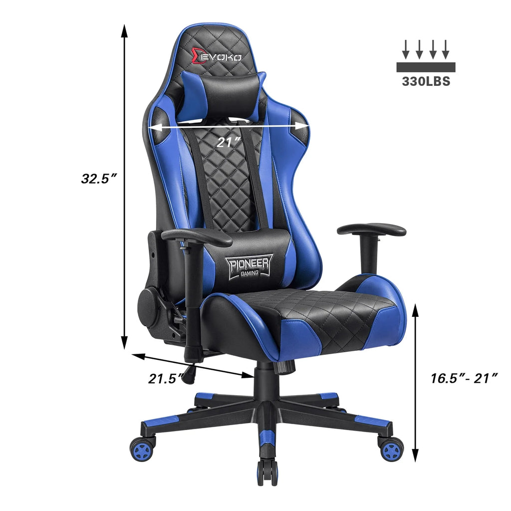 Red Ergonomic Gaming Chair with Headrest and Lumbar Support Z9168