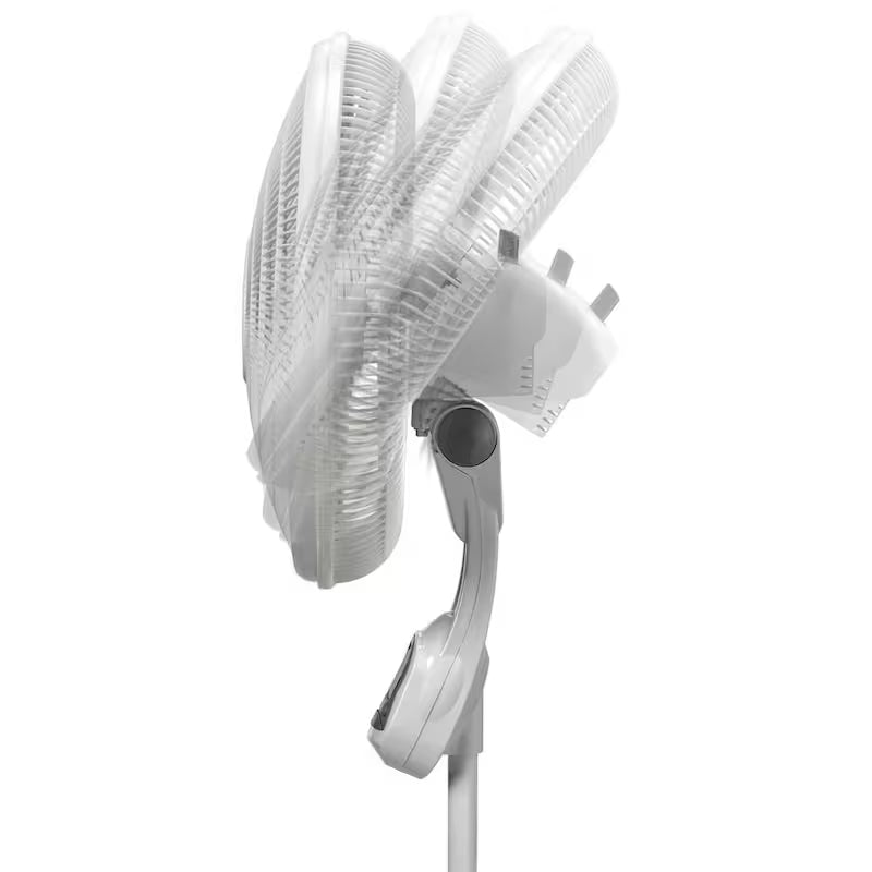 16 in. 3 Speed Oscillating Pedestal Fan with Remote Control in White I306507