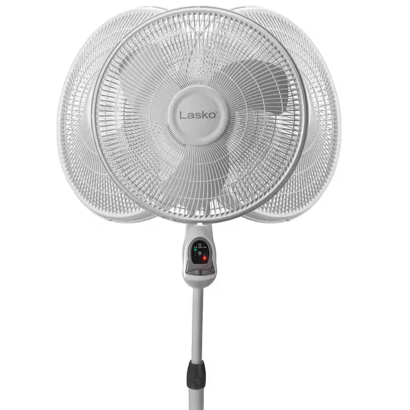 16 in. 3 Speed Oscillating Pedestal Fan with Remote Control in White I306507