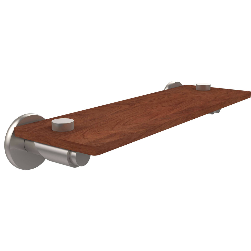 16 inch Solid IPE Ironwood Shelf Satin Nickel P701