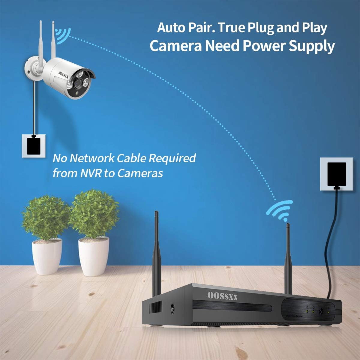 2K Wireless Security Camera System with 4TB HDD U612