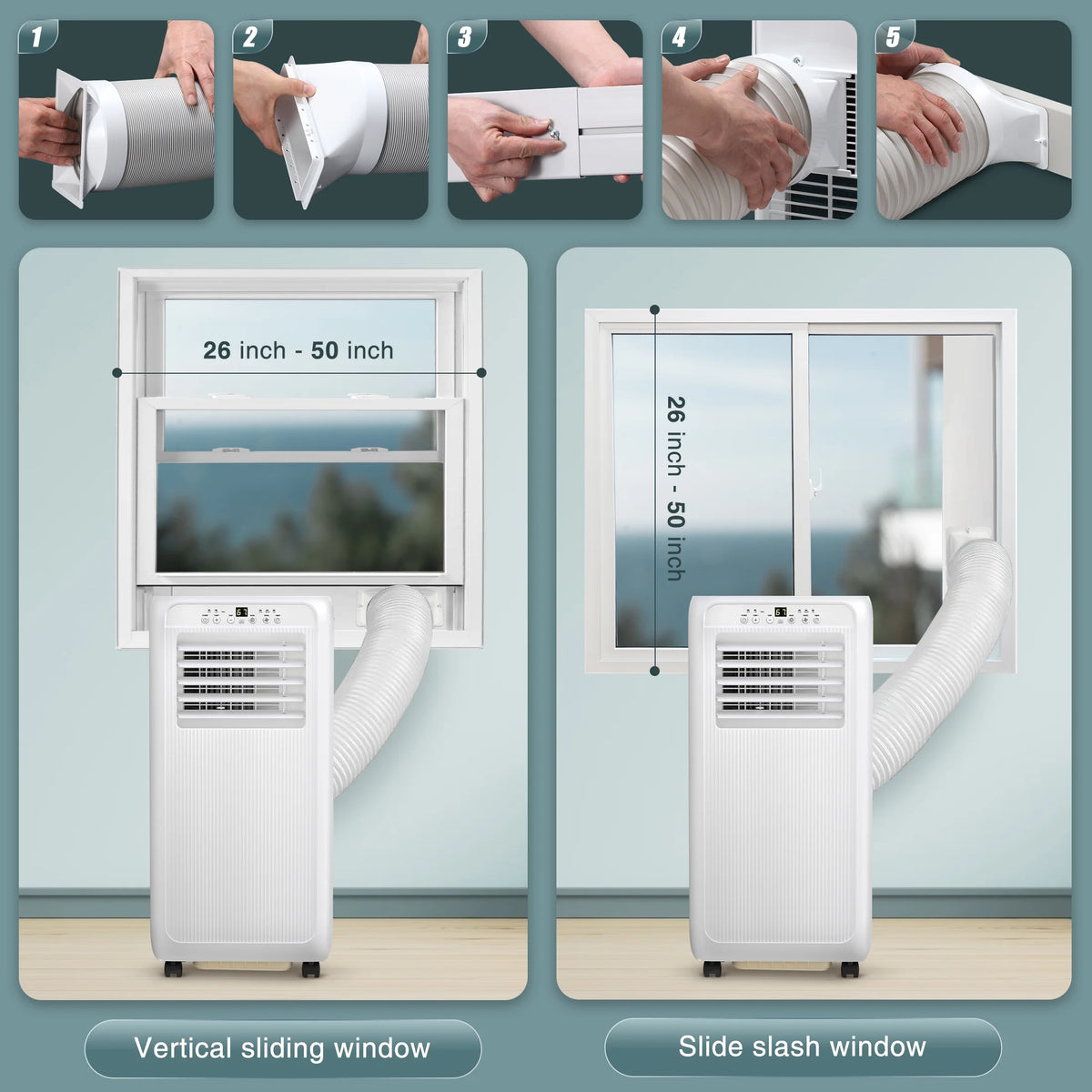 6000BTU Portable Air Conditioners 3-in-1 with Dehumidifier Fan E94113