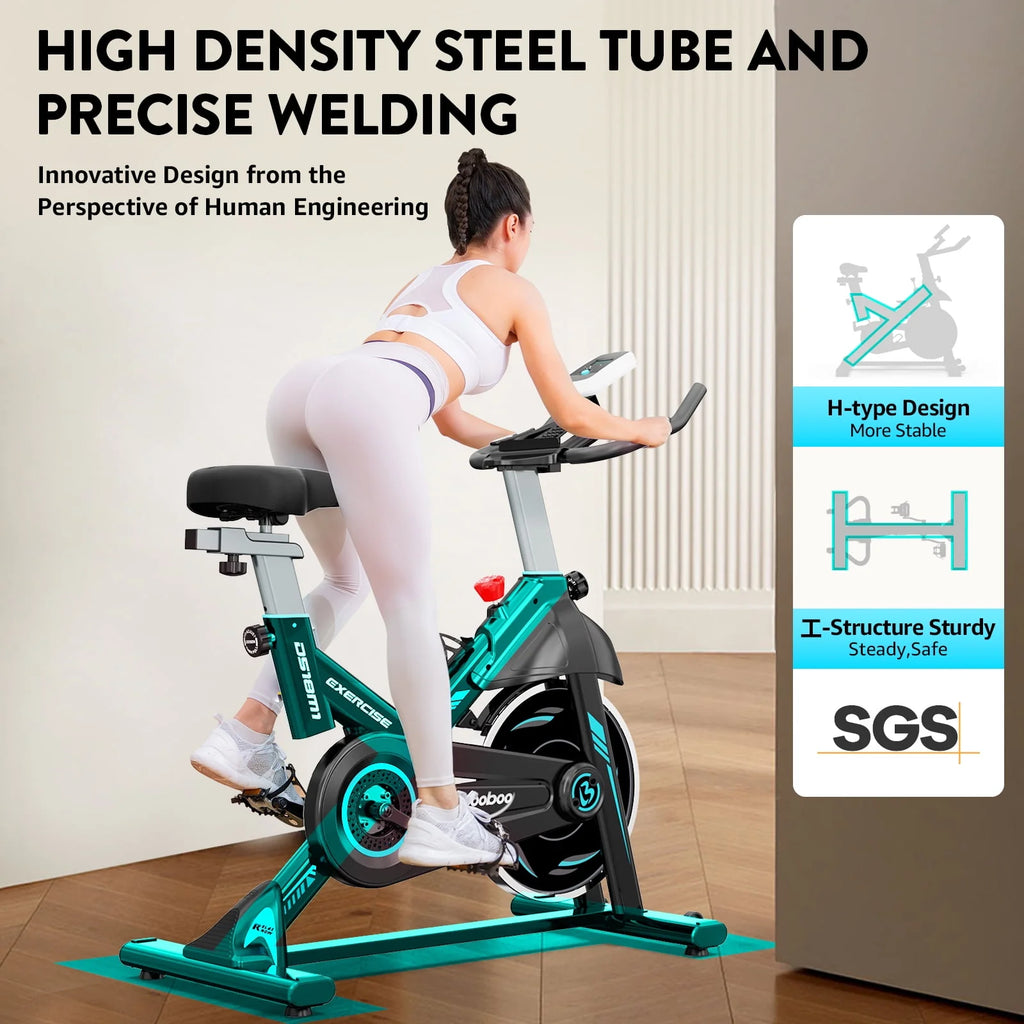Indoor Cycling Bike Magnetic Stationary Exercise Bike 40lbs Flywheel W83406