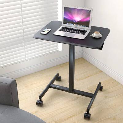 Black Mobile Laptop Stand Cart Table V128331