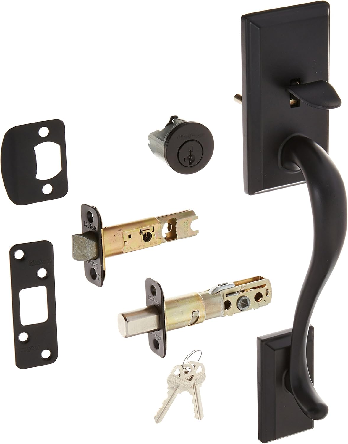 Iron Black Single Cylinder Exterior Handleset P7782