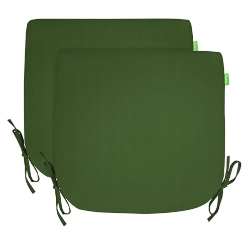 Outdoor Chair Cushions Set of 2 with Ties Water Repellant Fade Resistant E41377