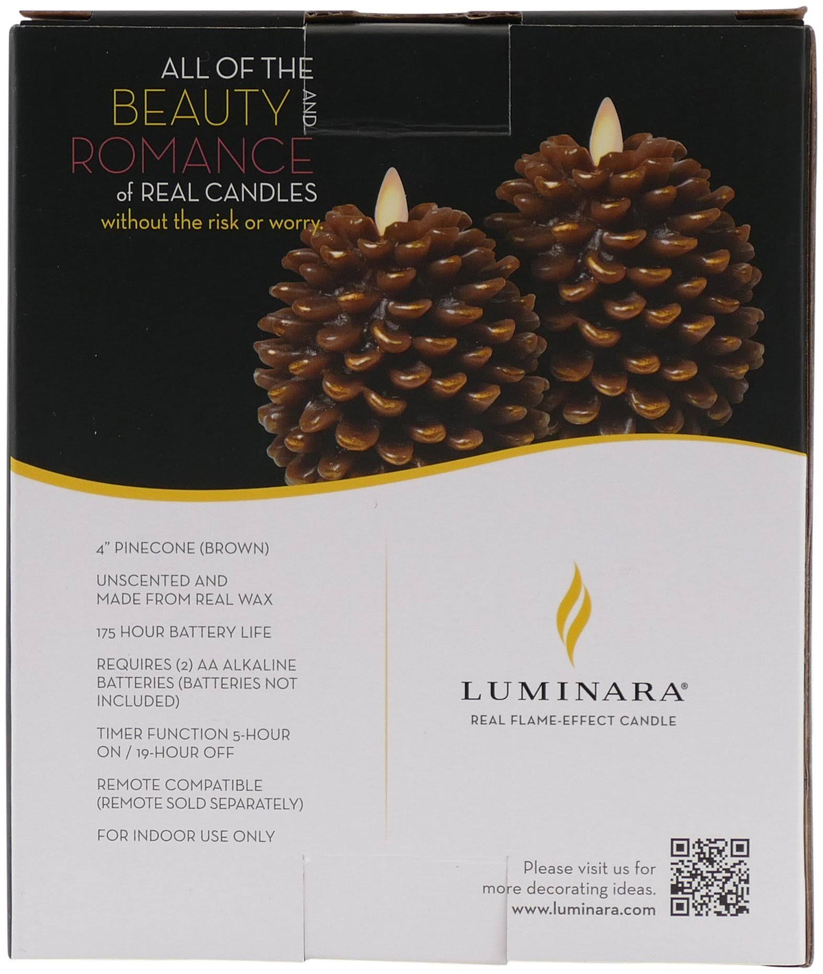 Flameless Pine Cone Candle E5275