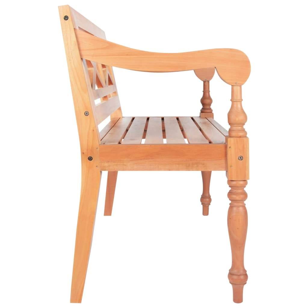 Solid Mahogany Wood White Bench W3129