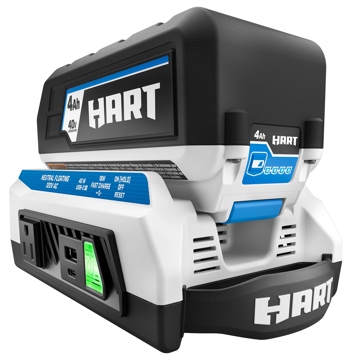 300 Watt Battery Powered Power Source with LED Light and Carry Handle F14650
