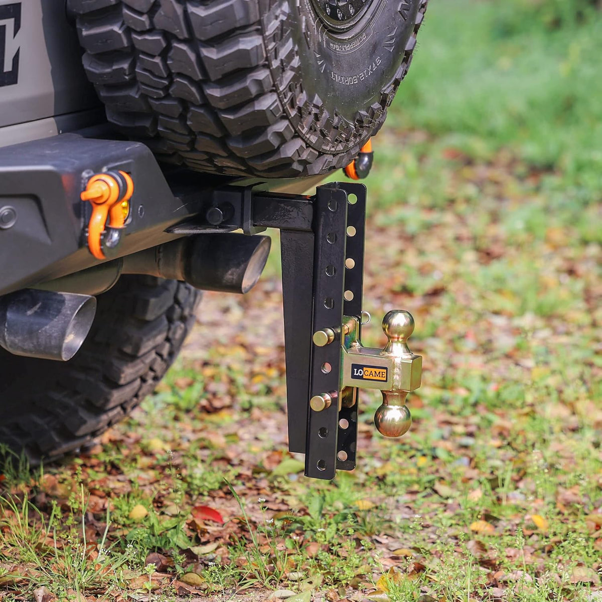 Adjustable Trailer Hitch, 2-Inch Receiver, 13-Inch Drop/Rise, 21000 LBS GTW, Double Pins, Solid Ball Mount N918592