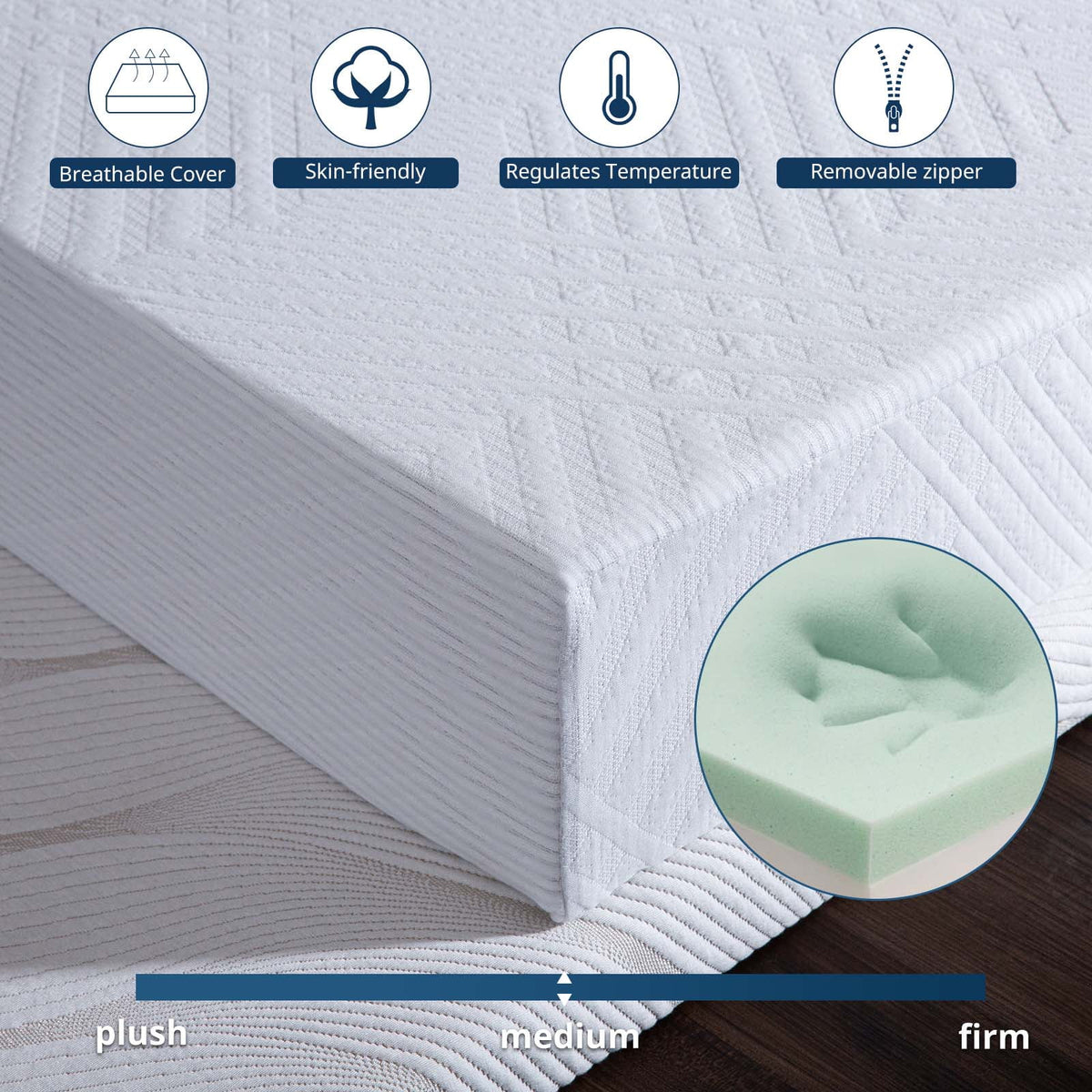 6'' Medium Firm Memory Foam Mattress T232366