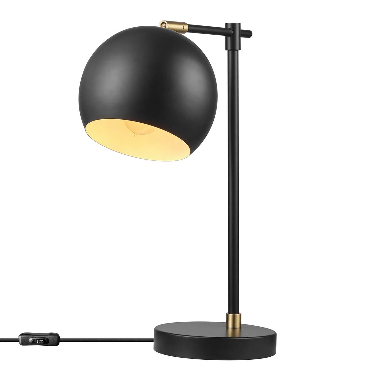 18" Matte Black Table Lamp Y607