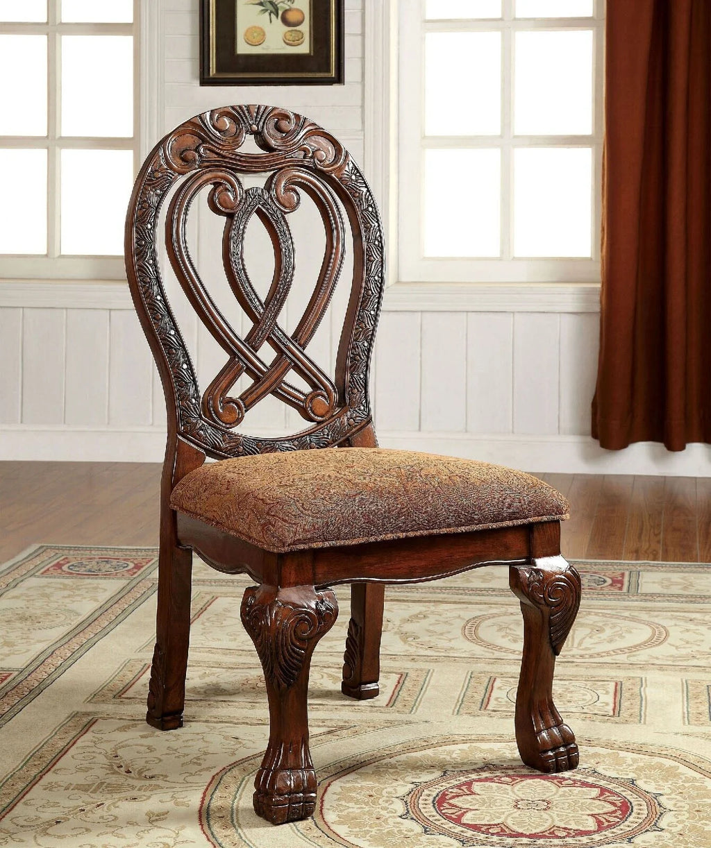 Cherry Solid Wood 7 Pc Dining Set Q231229