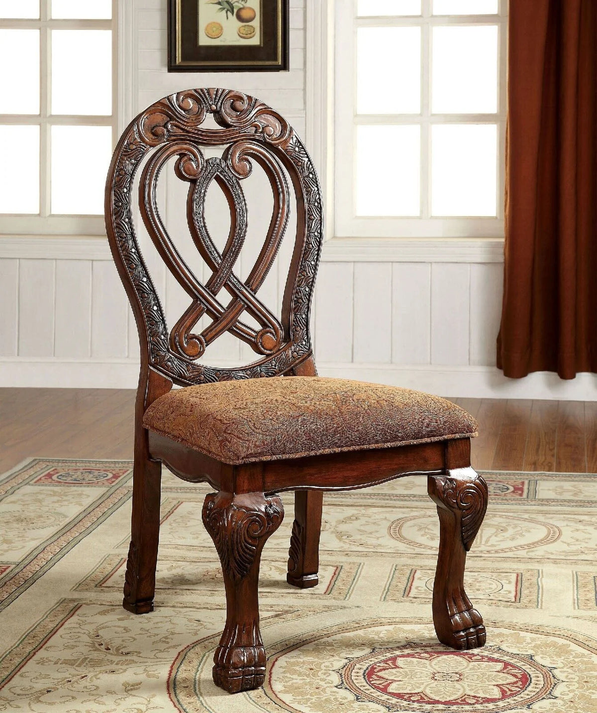 Cherry Solid Wood 7 Pc Dining Set Q231229