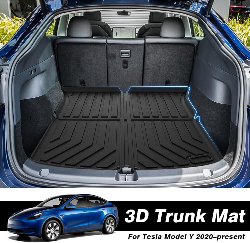 Custom Fit Car Cargo Mat for Tesla Model Y All Weather Cargo Liner Rear Trunk Liner Non-Slip TPO A864707