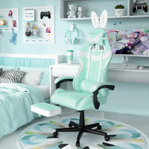 Gaming Chair with Footrest and Lumbar Support L493