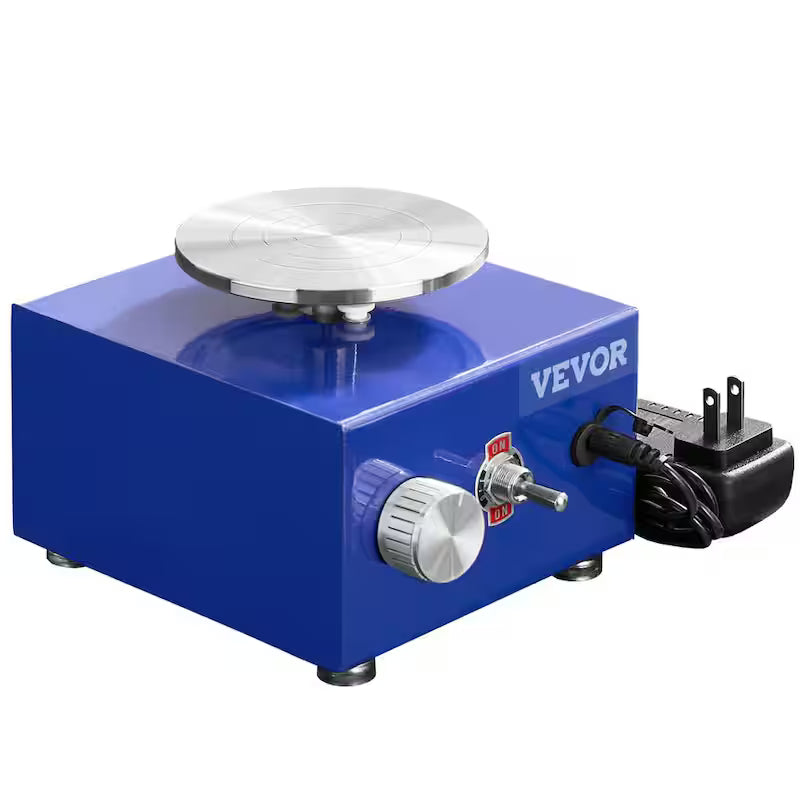 Mini Pottery Wheel 2-Turntables Ceramic Clay Forming Machine 30-Watts 0-300 RPM F291351
