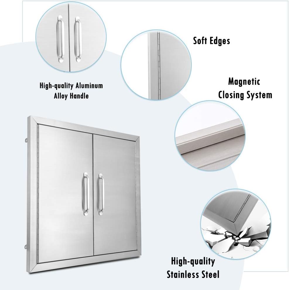 Stainless Steel Double Access Door 24 W X 24 H V8013