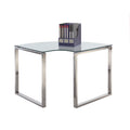 Contemporary Corner Desk with Glass Top H47878